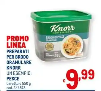 Metro Knorr Pesce Preparati per Brodo Granulare 550g offerta