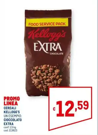 Metro Kellogg's Cioccolato Extra Cereali 1,5kg offerta