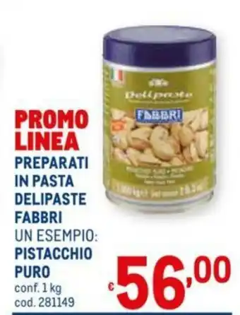 Fabri Pistacchio Puro Preparati in Pasta Delipaste 1kg