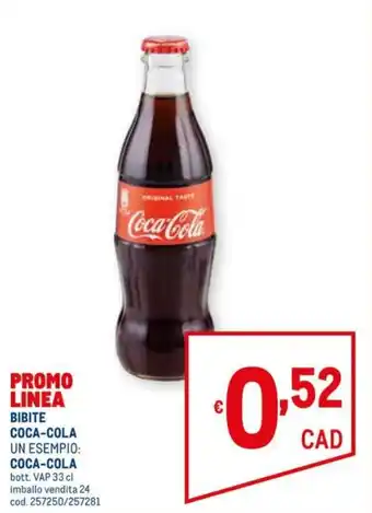 Metro Coca-Cola Bibite 33cl offerta