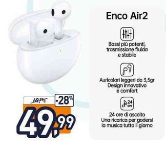 Unieuro Oppo Enco Air2 offerta