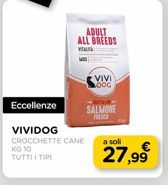 Arcaplanet Vividog crocchette cane kg.10 tutti i tipi offerta