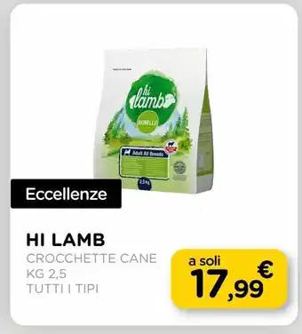 Arcaplanet Hi lamb crocchette cane kg.2.5 tutti i tipi offerta