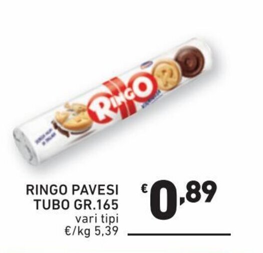 Ringo Pavesi Tubo gr. 165 vari tipi offerta di Ok Market