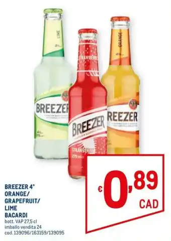 Breezer 4° Orange/Grapefruit/Lime Bacardi 27,5cl