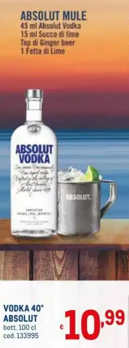 Absolut Vodka 40° 100cl