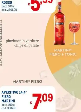 Metro Martini Fiero Aperitivo 14,4° 100cl offerta