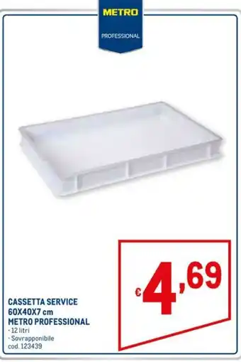 Metro Professional Cassetta Service 60x40x7cm 12lt