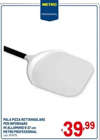 Metro Metro Professional Pala Pizza Rettangolare per Infornare in Alluminio Ø 37cm offerta