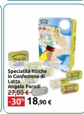 Specialità ittiche in confezione di latta angelo parodi
