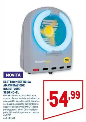 Insectivoro Elettroinsetticida Ad Aspirazione 368g M0-EL