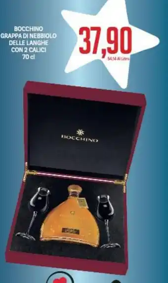 Supermercati Piccolo Bocchino Grappa Di Nebbiolo Delle Langhe Con 2 Calici 70 cl offerta