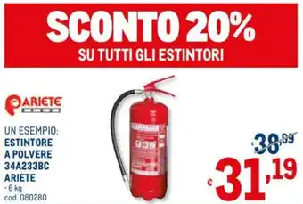 Metro Ariete Estintore A Polvere 34A233BC offerta