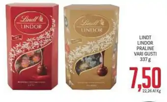 Supermercati Piccolo Lindt Lindor Praline Vari Gusti 337 g offerta