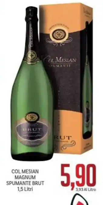 Supermercati Piccolo Colmesian Magnum Spumante Brut 1,5 Litri offerta
