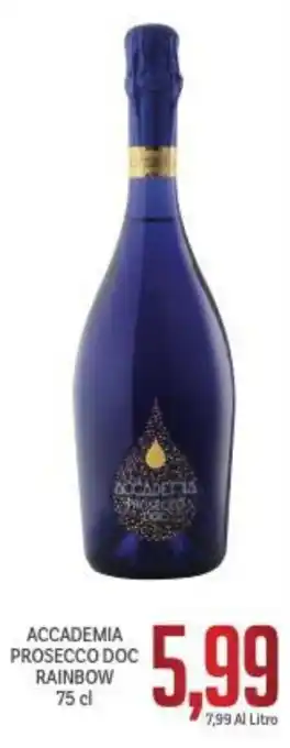 Supermercati Piccolo Accademia Prosecco DOC Rainbow 75 cl offerta