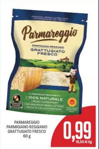 Supermercati Piccolo Parmareggio Parmigiano Reggiano Grattugiato Fresco 60 g offerta