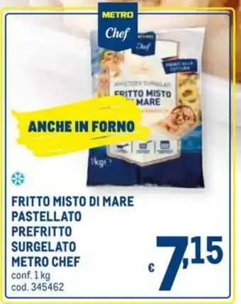 Metro Metro Chef Fritto Misto di Mare Pastellato Prefritto Surgelato 1kg offerta