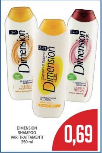 Supermercati Piccolo Dimension Shampoo Vari Trattamenti 250 ml offerta