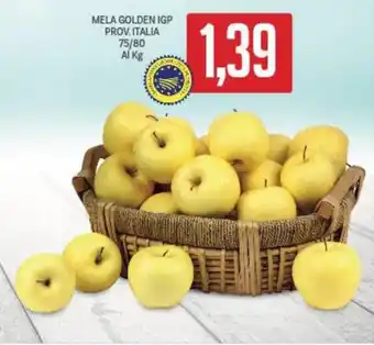 Supermercati Piccolo Mela Golden IGP Prov. Italia 75/80 Al Kg offerta