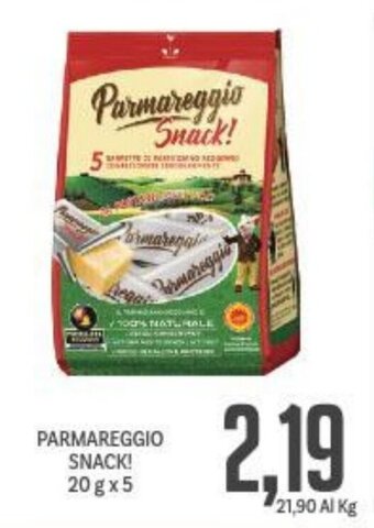 Supermercati Piccolo Parmareggio Snack! 20 g x 5 offerta