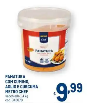 Metro Metro Chef Panatura con Cumino, Aglio e Curcuma 1,4kg offerta