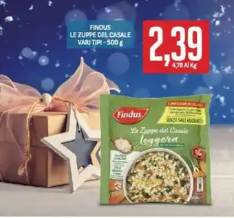 Supermercati Piccolo Findus Le Zuppe Del Casale Vari Tipi 500 g offerta