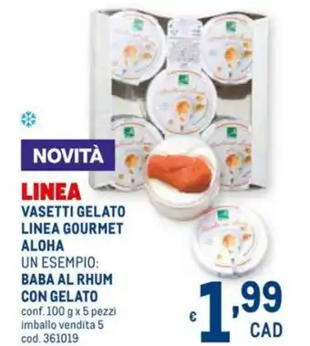 Aloha Vasetti Gelato Linea Gourmet Baba Al Rhum con Gelato 100g x 5 pezzi