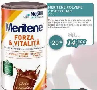 Coop Meritene Polvere Cioccolato 270 g offerta