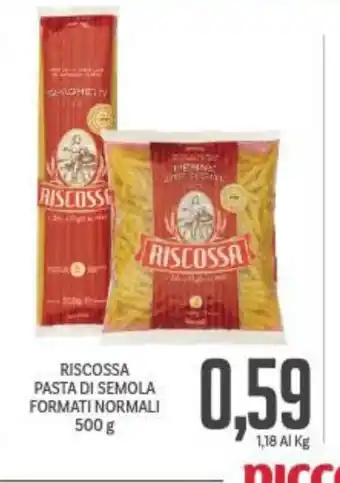 Supermercati Piccolo Riscossa Pasta Di Semola Formati Normali 500 g offerta