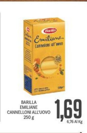 Supermercati Piccolo Barilla Emiliane Cannelloni All'Uovo 250 g offerta
