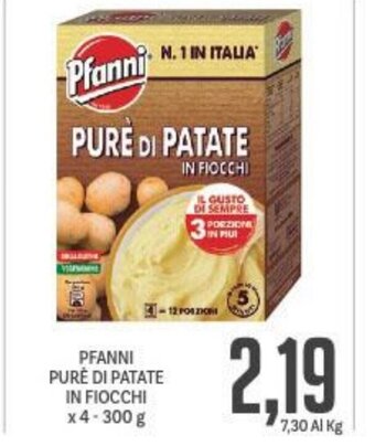 Supermercati Piccolo Pfanni Purè Di Patate In Fiocchi x 4 - 300 g offerta