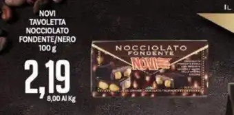 Supermercati Piccolo Novi Tavoletta Nocciolato Fondete/Nero 100 g offerta