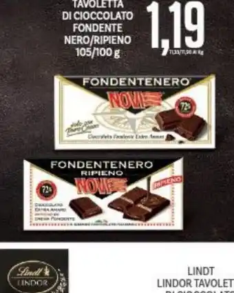 Supermercati Piccolo Novi Tavoletta Di Cioccolato Fondente Nero/Ripieno 105/100 g offerta