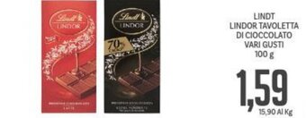 Supermercati Piccolo Lindt Lindor Tavoletta Di Cioccolato Vari Gusti 100 g offerta
