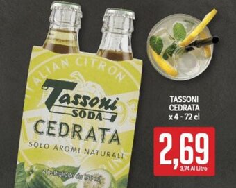 Tassoni Cedrata x 4 - 72 cl