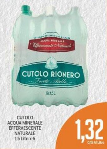 Supermercati Piccolo Cutolo Acqua Minerale Effervescente Naturale 1,5 Litri x 6 offerta