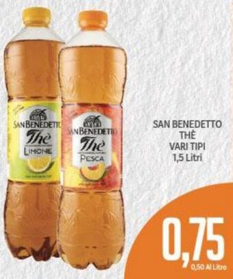 Supermercati Piccolo San Benedetto Thè Vari Tipi 1,5 Litri offerta
