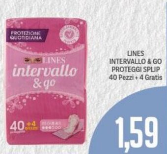 Supermercati Piccolo Lines Intervallo & Go Proteggi Splip 40 Pezzi Splip 40 Pezzi + 4 Gratis offerta