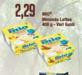 Supermercati Piccolo Mio Merenda Lattea 400 g Vari Gusti offerta