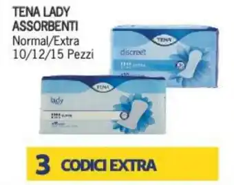 Supermercati Piccolo Tena Lady Assorbenti Normal / Extra 10 / 12 / 15 Pezzi offerta