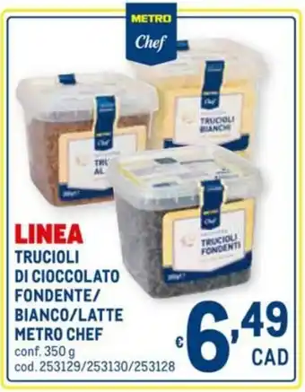 Metro Metro Chef Trucioli di Cioccolato Fondente/Bianco/Latte 350g offerta
