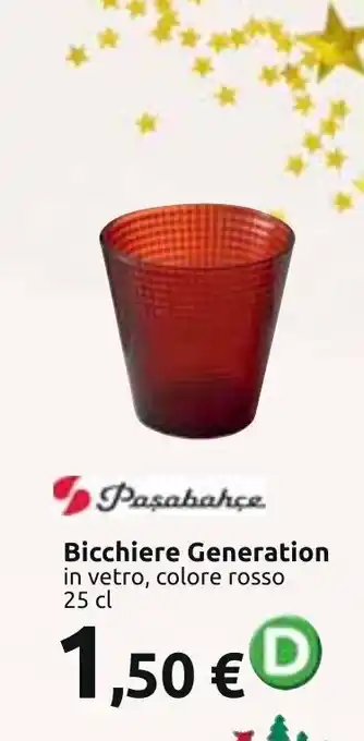 Bicchiere Generation in vetro, colore rosso 25 cl