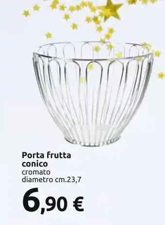 Carrefour Porta frutta conico cromato diametro 23,7 cm offerta