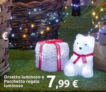 Orsetto luminoso o Pacchetto regalo luminoso