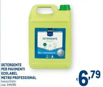 Metro Professional Detergente per Pavimenti Ecolabel 5 litri