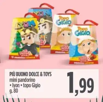 Più Buono Dolce & Toys mini pandorino lyon, topo Gigio g. 80