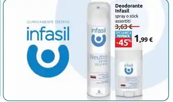 Carrefour Iper Deodorante infasil offerta