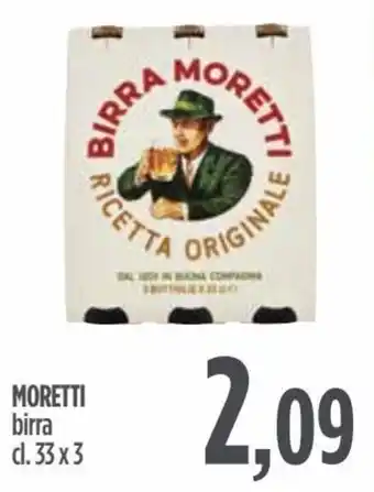 Ciro Amodio Moretti birra cl. 33 x 3 offerta