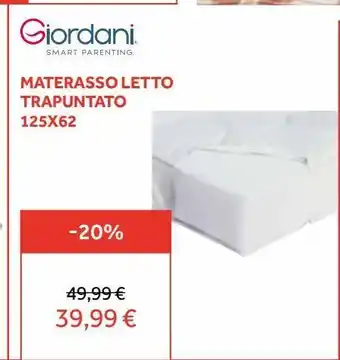 Prenatal Materasso letto trapuntato offerta